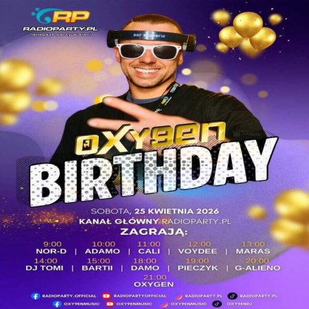 Dj Adamo - Oxy9en B-Day Party (RadioParty.Pl) (25.04.2026)